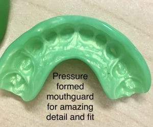 pressure formed mouthguard